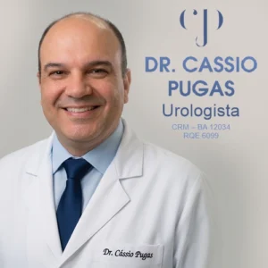 Dr. Cássio Muñiz David Pugas, médico especialista em urologia em Salvador - BA. Consulta urológica, saúde masculina e cálculo renal.