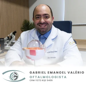 Dr. Gabriel Emanoel Valério, médico oftalmologista especialista em cirurgia de catarata e exames de vista no Centro Oftalmológico de Rondonópolis.
