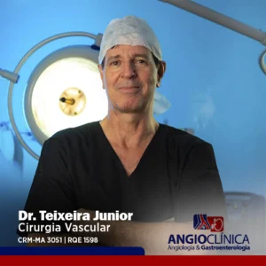 Dr. Teixeira Júnior, especialista em angiologia e cirurgia vascular em São Luís - MA. Tratamento de varizes, saúde vascular e circulação.