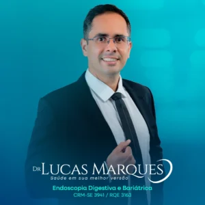 Dr. Lucas Menezes Marques, médico especialista em Endoscopia Digestiva em Aracaju - SE. Exames e diagnósticos da saúde digestiva.