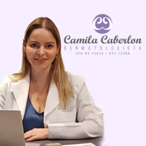 Dra. Camila Caberlon, dermatologista em Canoas RS, especialista no diagnóstico e tratamento de doenças da pele, cabelos e unhas, com atendimento dermatológico completo.