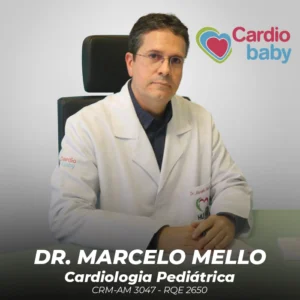 Dr. Marcelo Mello, médico especialista em cardiologia pediátrica em Manaus - AM. Consulta cardiopediátrica, exames e acompanhamento da saúde do coração infantil e fetal.
