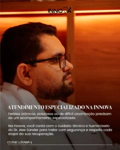 Dr. Alex Sander Cardoso, atendimento especializado em tratamento de feridas agudas e crônicas em Campo Grande MS.