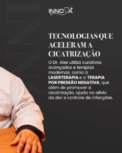 Dr. Alex Sander Cardoso, atendimento especializado em tratamento de feridas agudas e crônicas em Campo Grande MS.