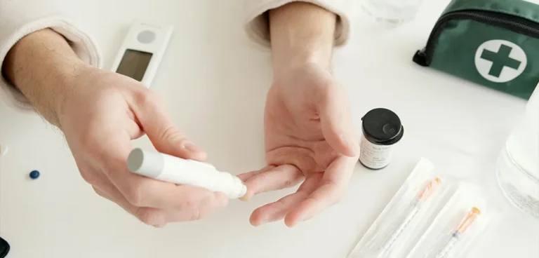Pessoa fazendo tratamento para Diabetes
