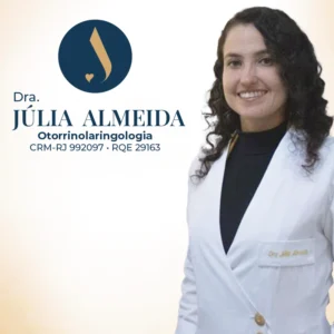 Dra. Júlia Almeida, médica especialista em Otorrinolaringologia em Niterói. Atendimento otorrinolaringológico especializado para diagnóstico e tratamento de rinite, sinusite, desvio de septo, perda auditiva, tontura e cuidados com o ouvido, nariz e garganta no Rio de Janeiro.