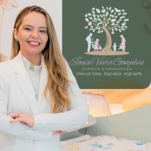Dra. Elouise Vieira Gonçalves, especialista em Neonatal, com atendimento em Juazeiro do Norte, Ceará.