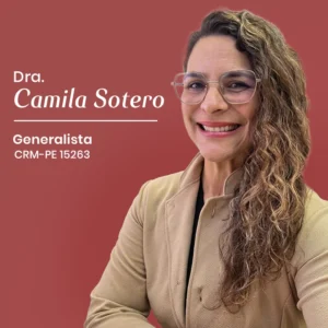 Camila Sotero, ginecologista e obstetra em Recife, com atendimento em ginecologia integrativa e cuidados com a saude da mulher.