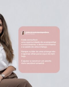 Bruna Holanda, especialista em Pediatria em Maceió-AL, com atuação em consulta pediátrica e acompanhamento da saúde infantil.