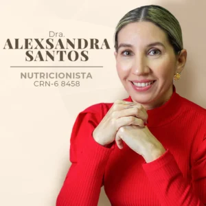 Alexsandra Santos, nutricionista em João Pessoa, com orientação nutricional e planejamento alimentar individualizado