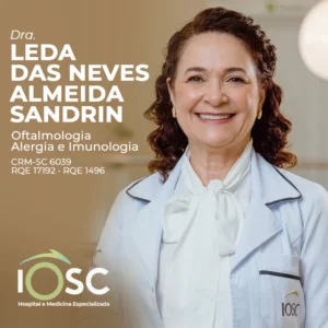 Dra. Leda das Neves Almeida Sandrin, médica especialista em alergia e imunologia em Chapecó - SC. Consulta alergológica, testes alérgicos e tratamento do sistema imunológico.